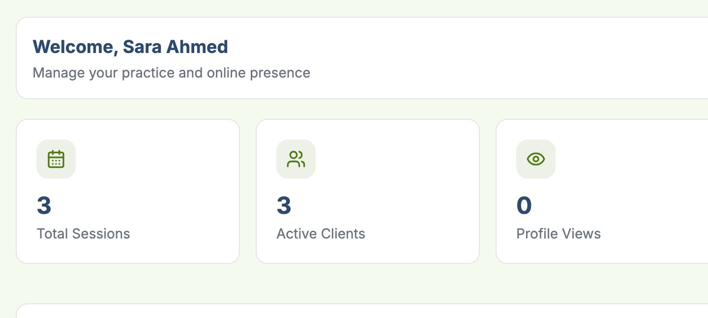 Therapistly dashboard overview
